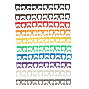 Number Tube Tags 100 Pcs