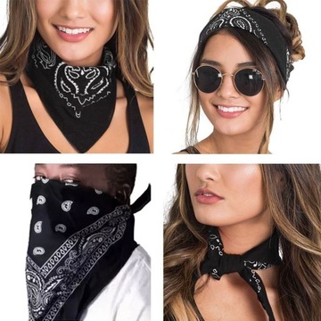 Bandana wielofunkcyjna bandama chusta apaszka czarna