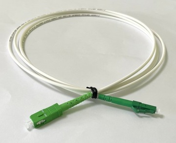 Kabel światłowodowy SC/APC na LC/APC 2m Patchcord G657AQ2 biały PREMIUM