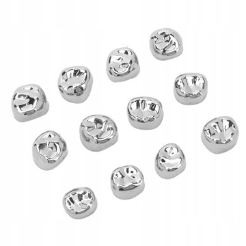 12 sztuk Dental Molar metalowe korony ze stali
