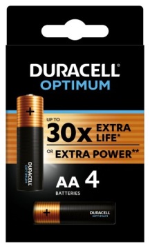 4x AA LR6 DURACELL OPTIMUM 4szt