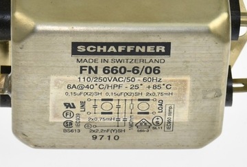 FN 660-6/06 Фильтр помех однофазный SCHAFFNER 6А 250В