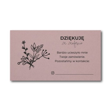 20 szt mini podziękowania za zakupy brąz róż 250g