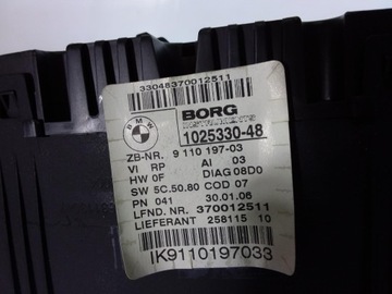 BMW 3 E90 2.0 B PŘÍSTROJOVÁ DESKA BUDÍKY 1025330