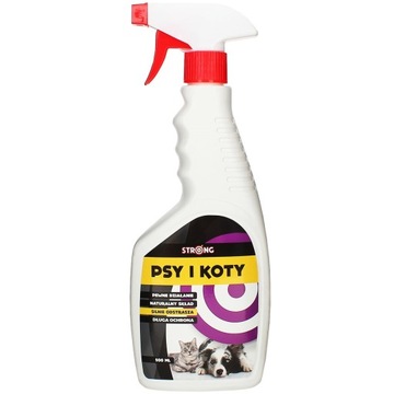 ODSTRASZACZ NA PSY I KOTY NATURALNY MEGA SKUTECZNY STRONG SPRAY 500 ML