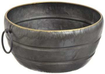 DONICA OSŁONKA METALOWA MISA DONICZKA SZARA