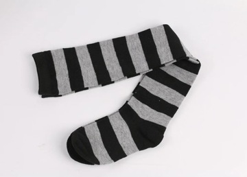Color Striped Stockings Japanese Over Knee Socks Fashion Women Keep Warm