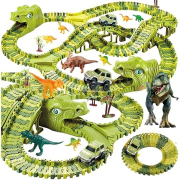OGROMNY TOR SAMOCHODOWY WYŚCIGOWY segmentowy Orbital Paradise Dino 360cm