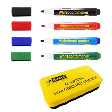 MARKER DO TABLIC SUCHOŚCIERALNYCH KOMPLET 4 GĄBKA