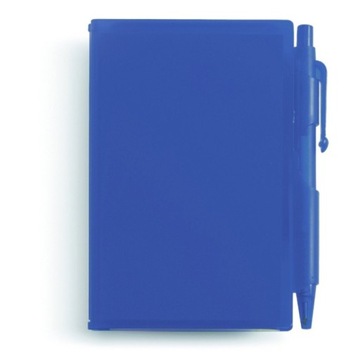 Мини-блокнот с ручкой - Темно-синий, ABS, Бумага - 10,6x8,2x1см