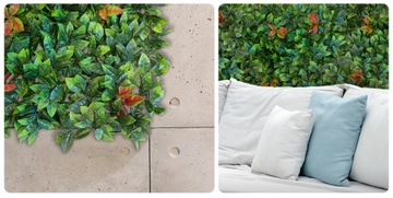 HEVA GLF Декоративная панель 50х50 искусственные листья гардении для живой изгороди + ленты