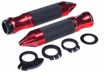 MANETKI LEOSHI CZERWONE KOMPLET LEWA PRAWA 22MM