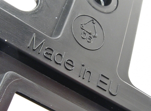 СЕРЕБРЯНАЯ - рамка для номерного знака СЕРТИФИКАТ ЕС