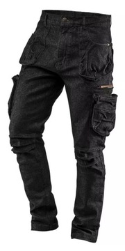 NEO SPODNIE ROBOCZE DENIM CZARNE ROZ.XL 81-233-XL