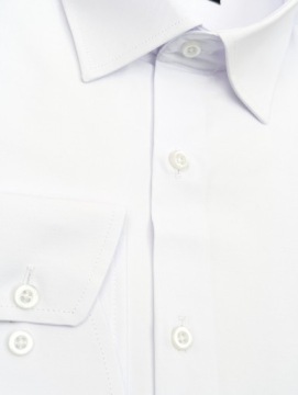 Белая МУЖСКАЯ РУБАШКА SLIM FIT для костюмов и элегантных брюк 101 L 41-42
