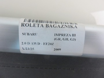 ROLETA KUFRU SUBARU IMPREZA III HB