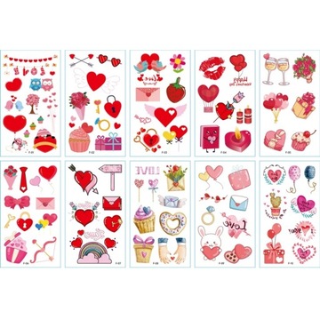 10Pcs Small Tattoo Stickers Children Cartoon Christmas gift Festival Fake S