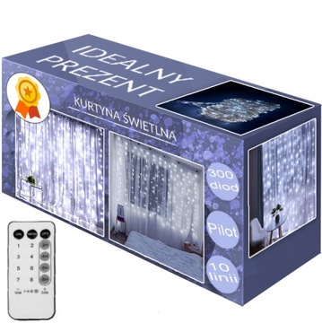 Kurtyna Mikro LED Druciki 3x2 Lampki Sople Pilot