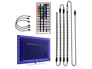 GRATISY# PODŚWIETLENIE TV LED Taśma świecąca do TV RGB 4x50cm