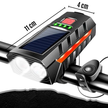 ПЕРЕДНЯЯ СВЕТОДИОДНАЯ СЧЕТКА ВЕЛОСИПЕДА, ГРОМКИЙ ЗВОНОК, АККУМУЛЯТОР 2400 мАч