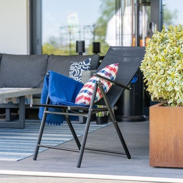 Krzesło ogrodowe mocne na taras balkon nowoczesne regulacja w 7 pozycjach