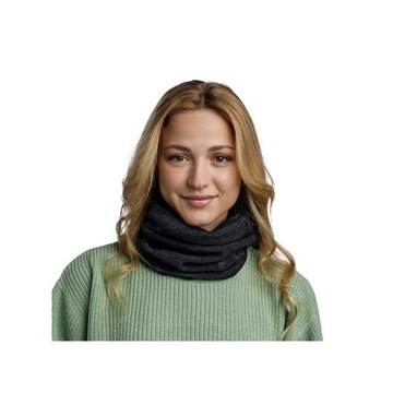 Шарф из мериносового флиса желтовато-коричневой окраски ЧЕРНЫЙ