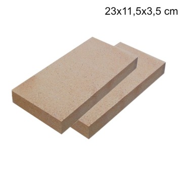 Płyta płytka szamotowa 23 x 11,5 x 3,2 cm szamot 1370°