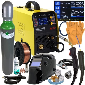 Spawarka Magnum MIG 224 Dual Puls Synergia zestaw