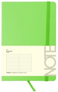 NOTES NOTATNIK 96 KARTEK A5 LIMONKOWY KRATKA
