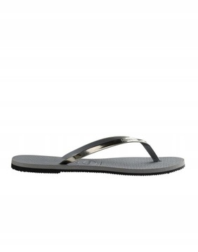 Havaianas NI7 acp SZARE KLAPKI JAPONKI LOGO CASUAL 39/40