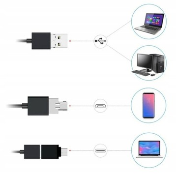 ЭНДОСКОПИЧЕСКАЯ КАМЕРА ДЛЯ ТЕЛЕФОНА ПК USB 3в1 5M FULL HD ЭНДОСКОП