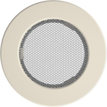 Решетка круглая, диаметр 125мм, кремовая - Kratki.pl