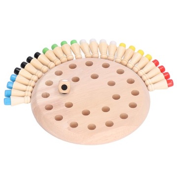 Деревянные шахматы на память для детей, красочный пазл Монтессори MEMORY