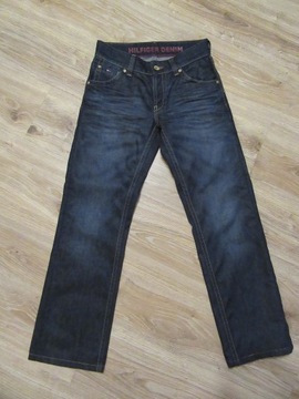 TOMMY HILFIGER granat jeansy męskie jak nowe 28/32