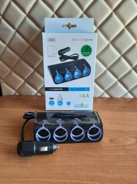 ROZGAŁĘŹNIK ŁADOWARKA CZWÓRNIK+ USB 12/24V 4 A