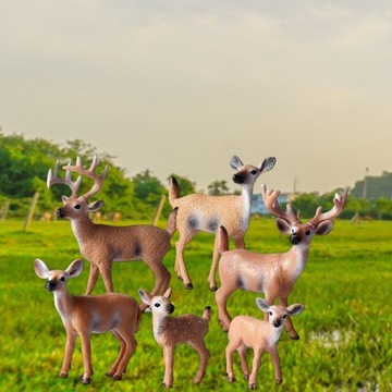 6шт реалистичные фигурки животных оленя DIY ремесла для