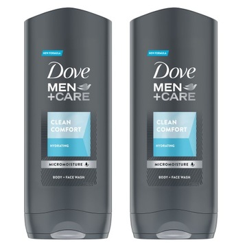 Dove Men Żel Pod Prysznic Clean Comfort 400ml x 2