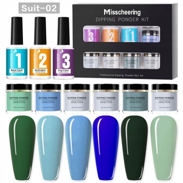 Dipping powder ZESTAW DO MANICURE TYTANOWY6Pcs