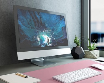 Настольный коврик 90 х 43 см. Оттенки розового.