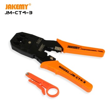 Zaciskarka wtyków RJ45 + ściągacz JAKEMY