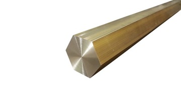PRĘT SZEŚCIOKĄT drut mosiężny Mosiądz 12mm 100cm
