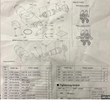 Dodatkowy rozdzielacz hydrauliki zewnętrznej kubota