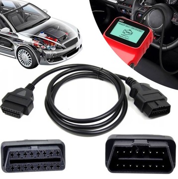 KABEL PRZEDŁUŻKA OBD 2 II PRZEDŁUŻACZ ADAPTER 16 PIN 1,5M PRZEDŁUŻKA DIAG