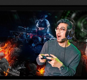 ИГРОВЫЕ НАУШНИКИ ДЛЯ ИГРОВЫХ LED МИКРОФОН + КОМБО