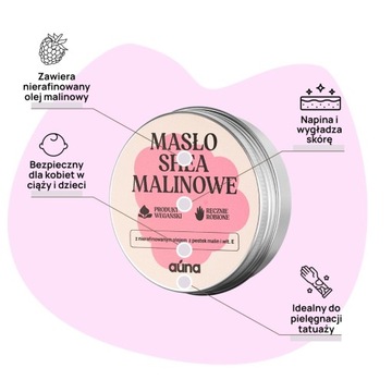 Masło SHEA malinowe 60 ml z olejem malinowym i wit. E