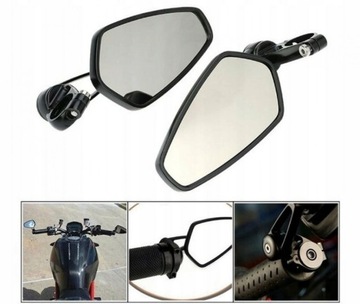 Зеркала на руле Naked Bobber Cafe Racer, БОЛЬШИЕ