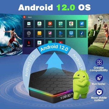 Android TV Box 12.0 2024 Android TV Box 4 ГБ ОЗУ 64 ГБ ПЗУ 6K Android TV Box
