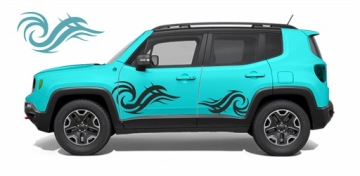 НАБОР АВТОМОБИЛЬНЫХ НАКЛЕЙКОВ С ПРИНТОМ ШИН JEEP RENEGADE