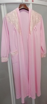 Szlafrok damski, elegancki, różowy, roz. L