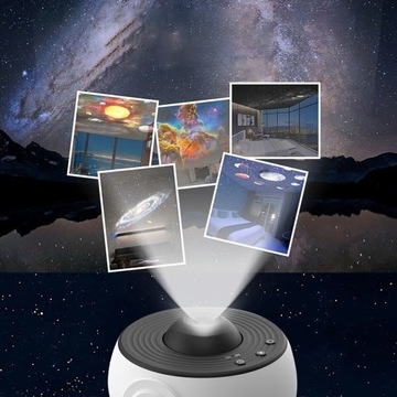 Lampa Projekcyjna z 12 Galaktycznymi Widokami Obracająca się o 360°